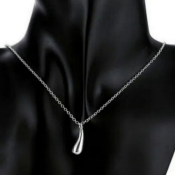 STERLING SILVER Water Drop Bean Jewelry Set Earrings Ring Bracelet Pendant Chain - Picture 11 of 11